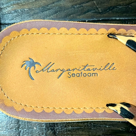 Margaritaville Leopard Strap Thong Sandals - Picture 3 of 6